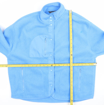 Dunnes Women Blue Fleece Basic Jacket Size S Casual Winter