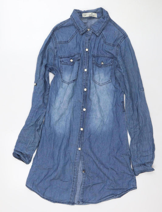 Womens UK Size S GIRL VIVI Shirt Dress