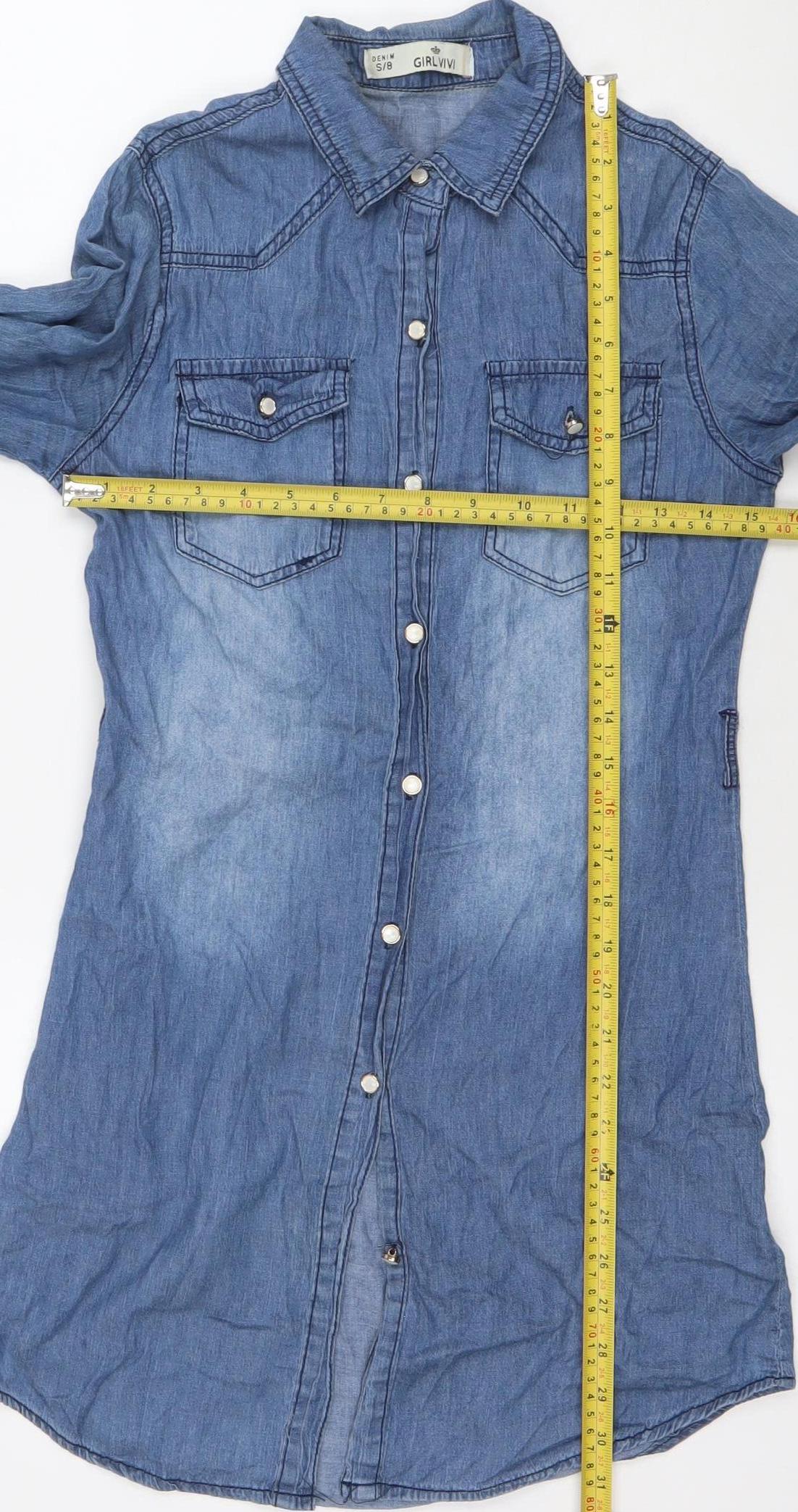 Womens UK Size S GIRL VIVI Shirt Dress