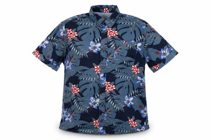 Petrol Industries Men's Blue Floral Hawaiian Regular Fit Shirt M
