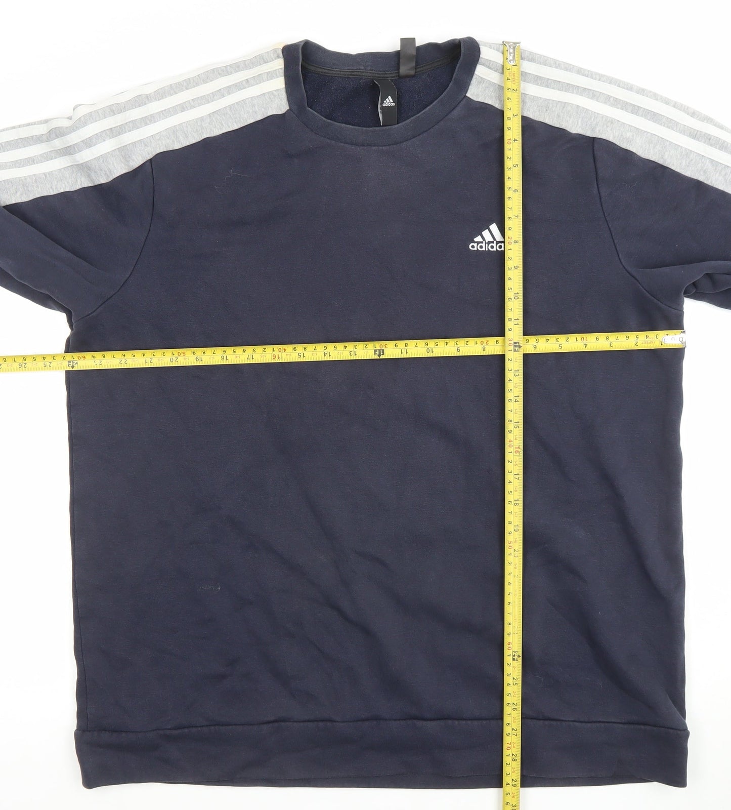 Adidas Men's Blue Crew Neck Pullover Sweatshirt L Sports Fleece