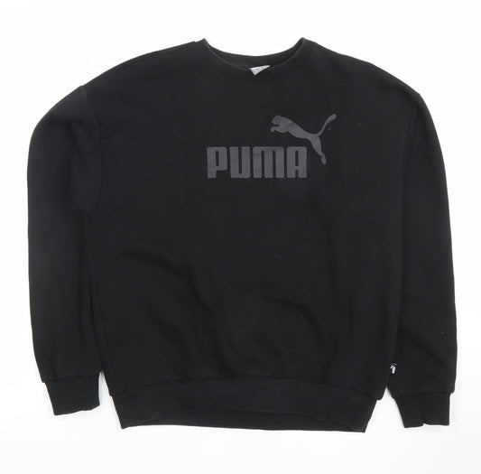 Mens UK Size M PUMA Black Pullover Sweatshirt