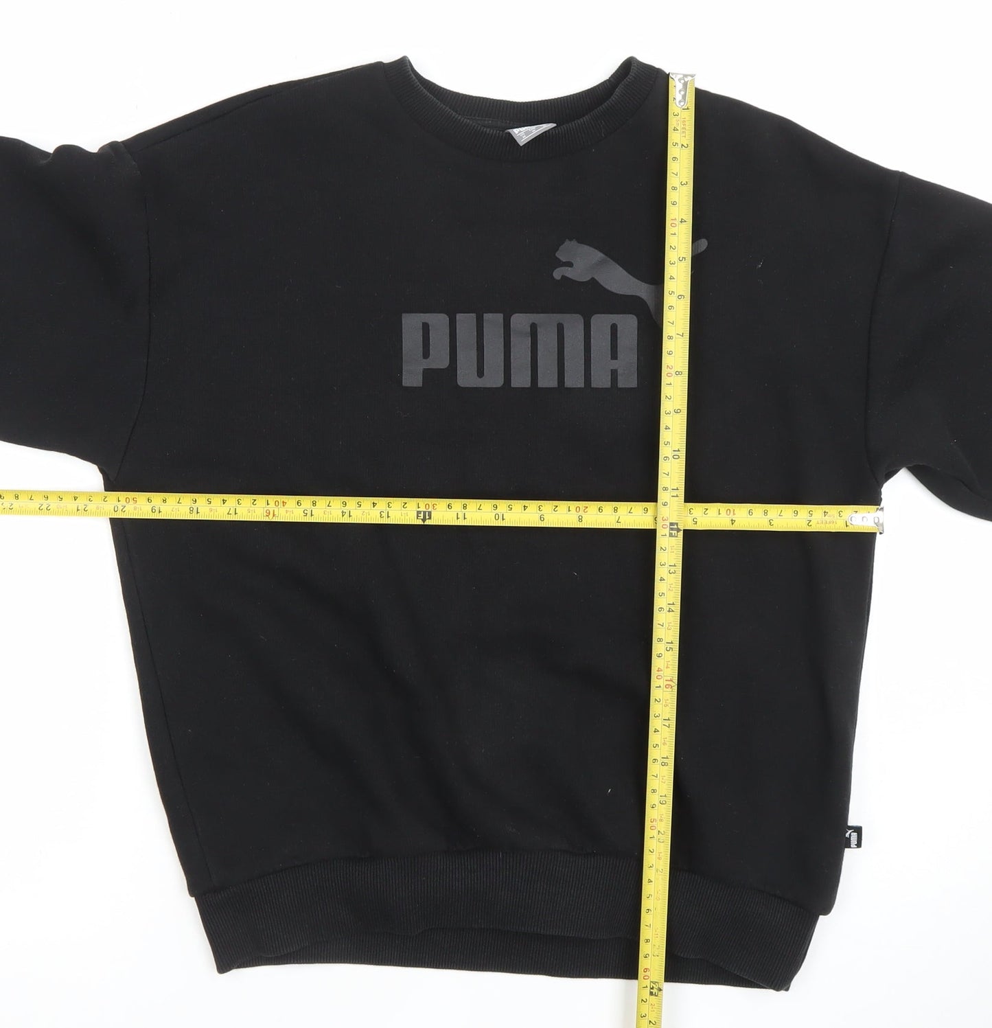 Mens UK Size M PUMA Black Pullover Sweatshirt