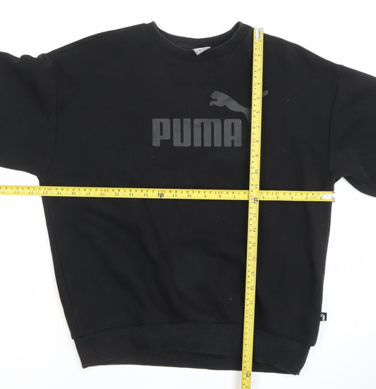 Mens UK Size M PUMA Black Pullover Sweatshirt