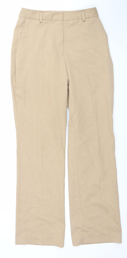 Womens UK Size S Zara Regular Fit Chino Beige Trousers