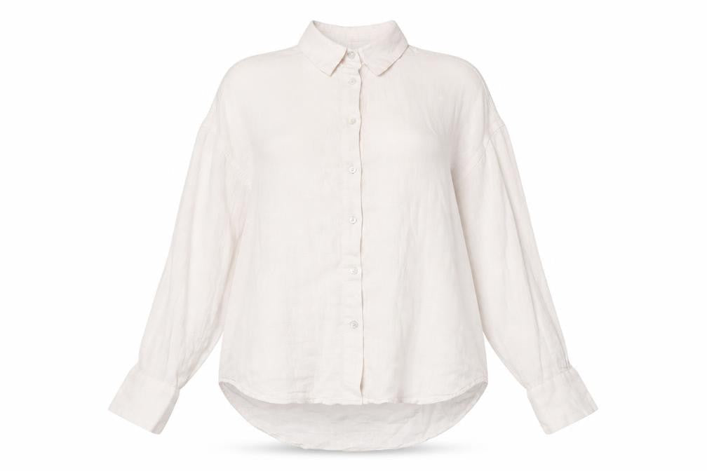 Womens UK Size S Pull&Bear Ivory Basic Button-Up