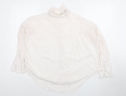 Womens UK Size S Pull&Bear Ivory Basic Button-Up