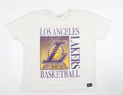 Womens UK Size XL NBA White Basic T-Shirt