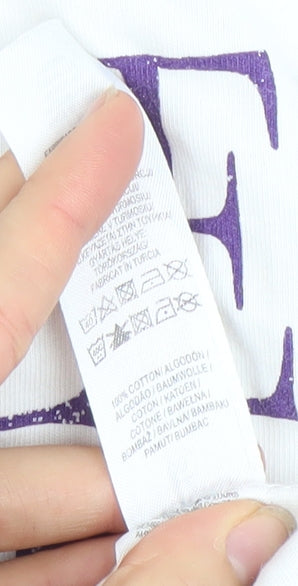 Womens UK Size XL NBA White Basic T-Shirt