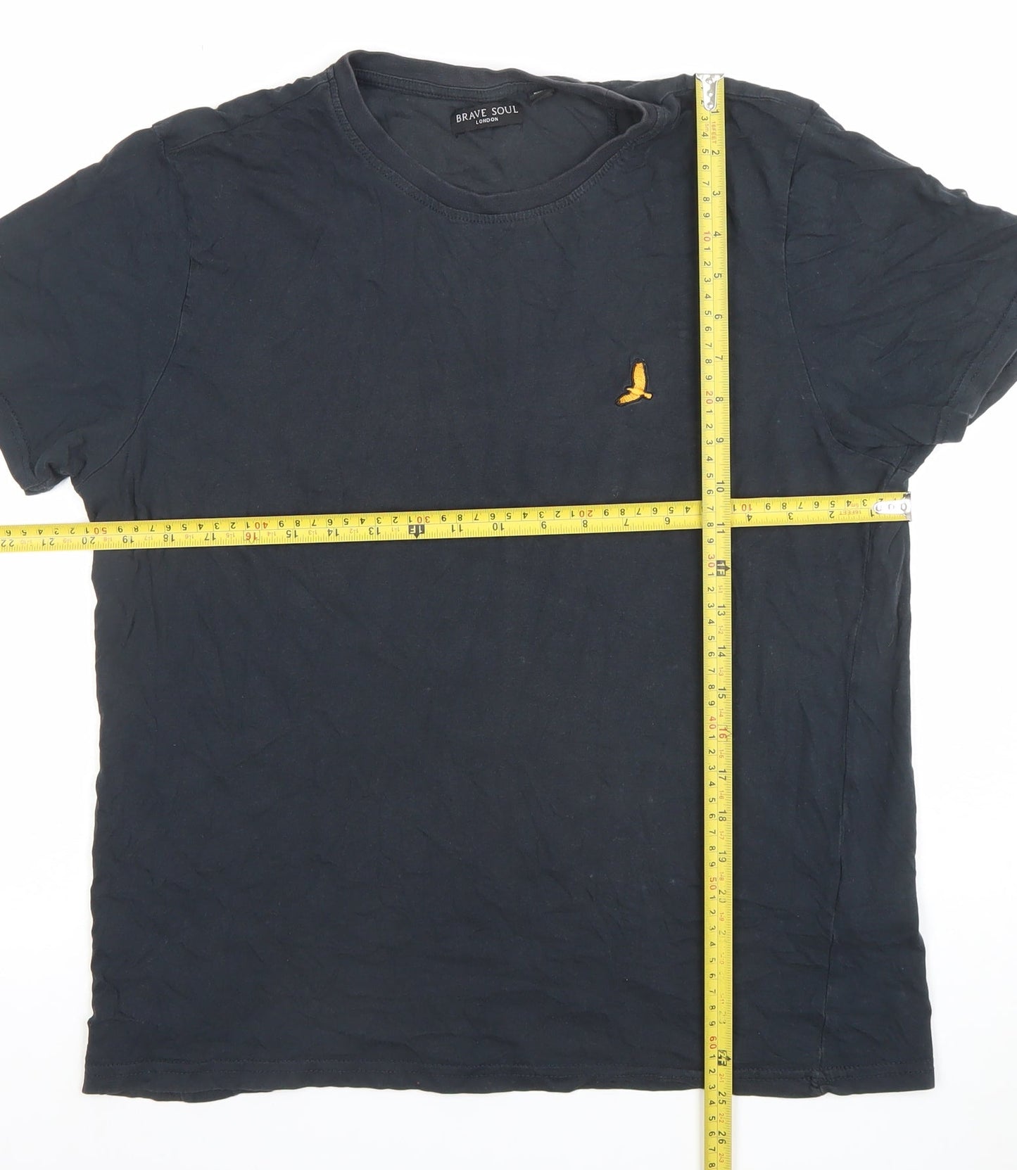 Mens UK Size L Brave Soul Black  T-Shirt