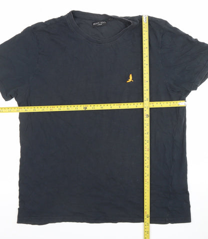 Mens UK Size L Brave Soul Black  T-Shirt