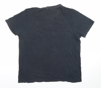 Mens UK Size L Brave Soul Black  T-Shirt