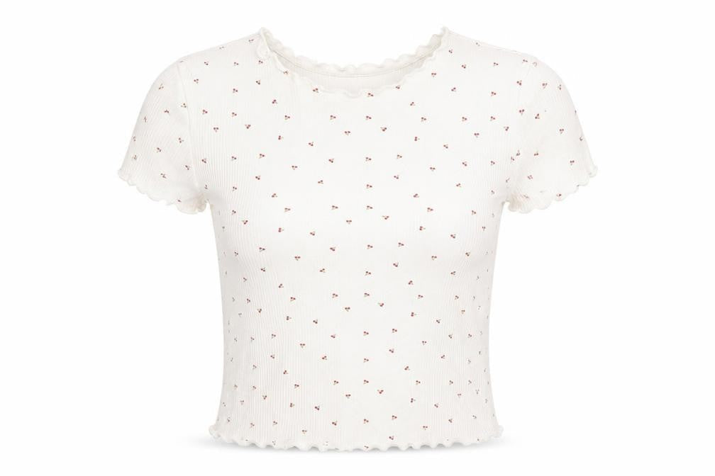 Womens UK Size XS Bershka White Basic T-Shirt