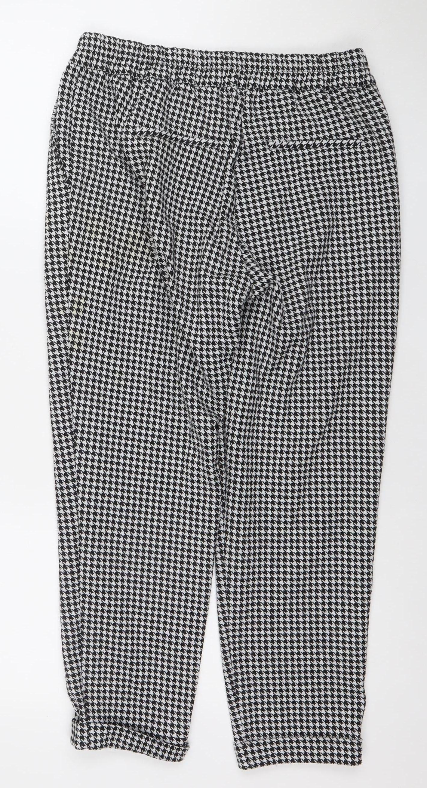 Womens UK Size S United Colors of Benetton Slim Fit Casual Workwear Black Trouse