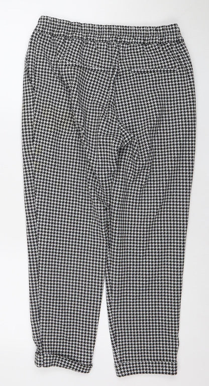 Womens UK Size S United Colors of Benetton Slim Fit Casual Workwear Black Trouse
