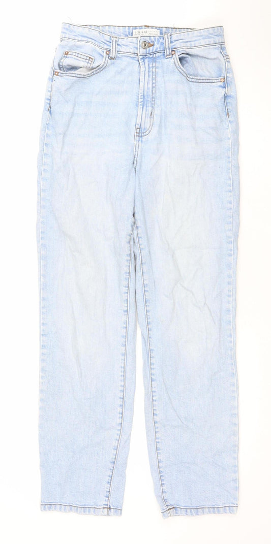 Primark Women's Blue Straight Denim Jeans Size 10 Regular Fit
