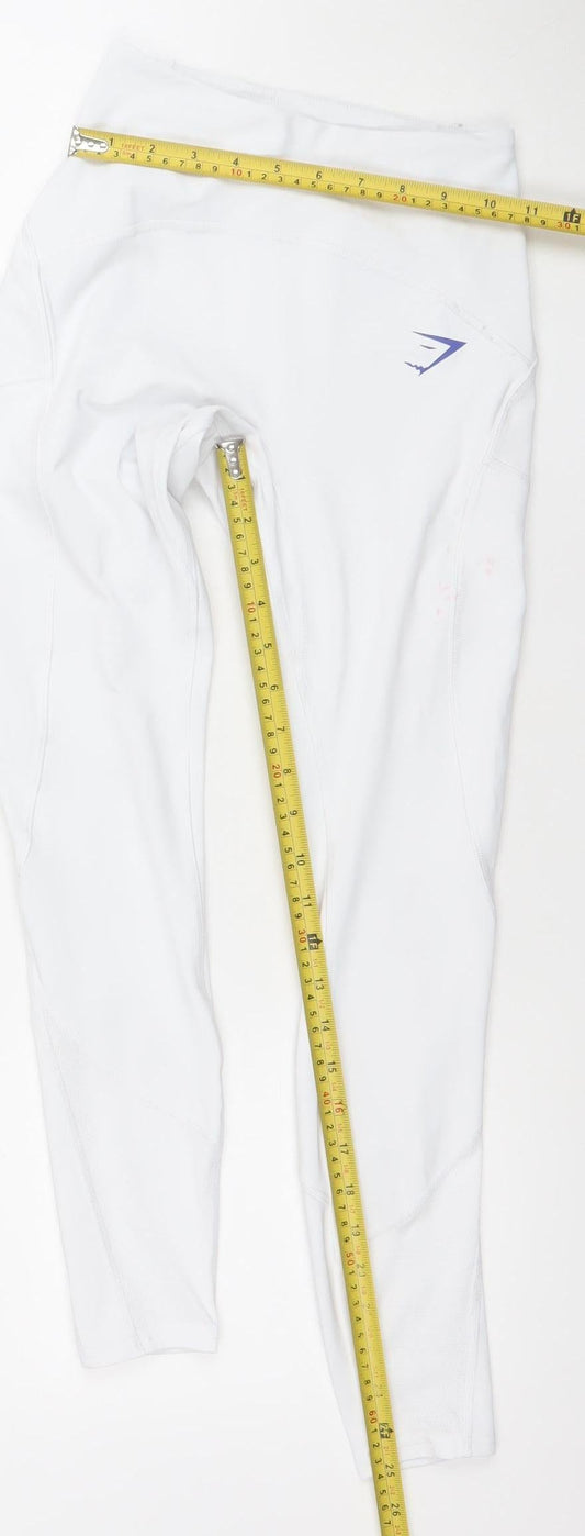 Gymshark Women's White S Seamless Stretch Gym Leggings