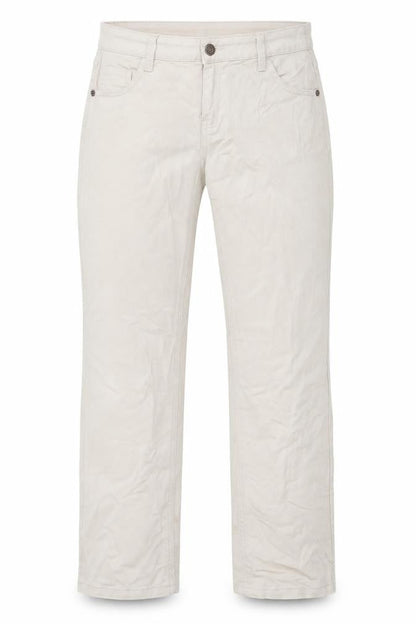 Dunnes Beige Women's Straight Jeans Size 14L Cotton Blend Classic Fit