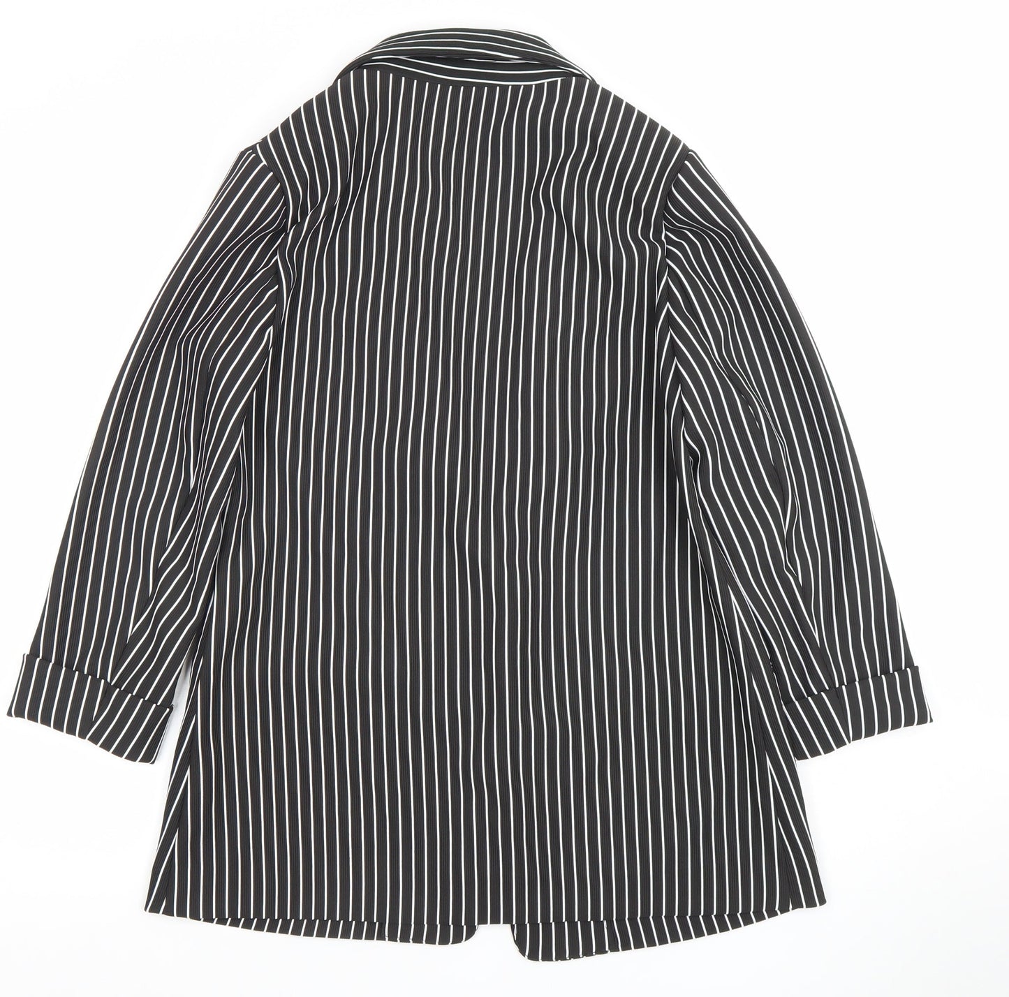 New Look Women's Black Pinstripe Blazer Jacket UK 10