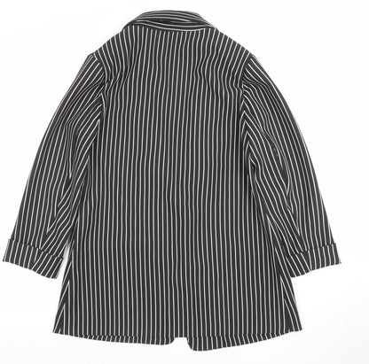 New Look Women's Black Pinstripe Blazer Jacket UK 10