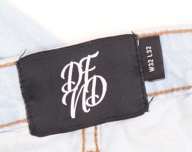 DFND Men's Light Blue Slim Fit Stretch Denim Jeans W32 L32