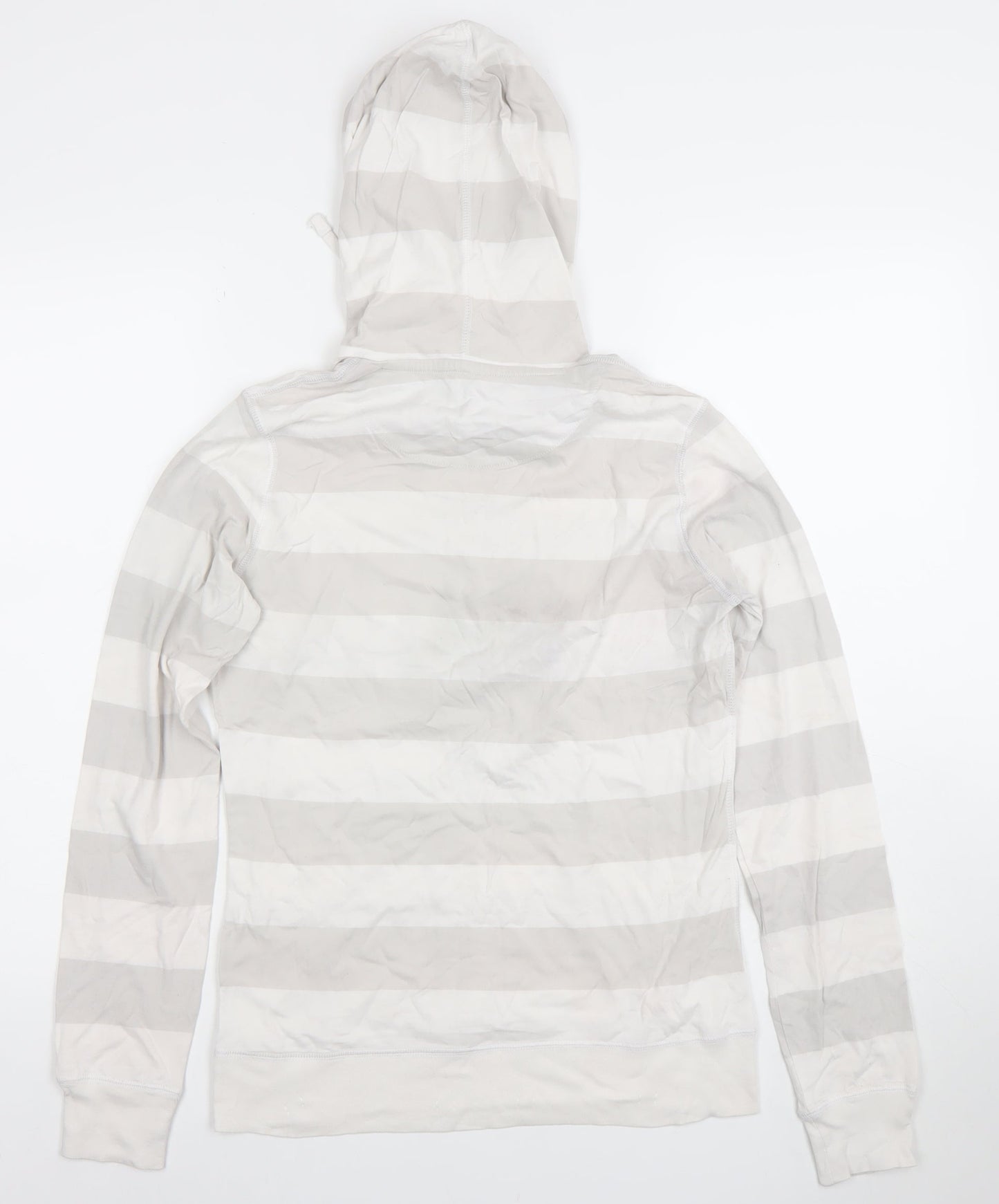 Nike Women’s Grey Striped Pullover Hoodie Size M