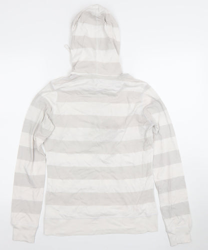 Nike Women’s Grey Striped Pullover Hoodie Size M
