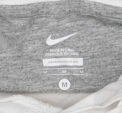 Nike Women’s Grey Striped Pullover Hoodie Size M