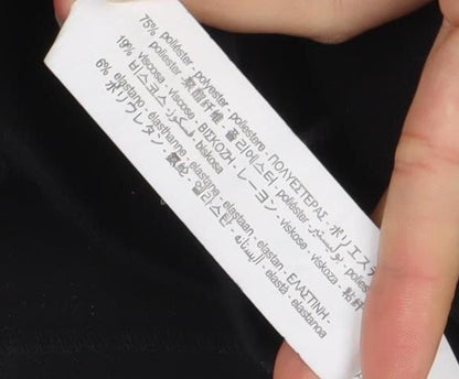 Zara Women's Black Wrap Shorts Size 12 Regular Stretch Blend