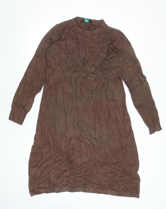Womens UK Size M Blue Hills Jumper Dress
