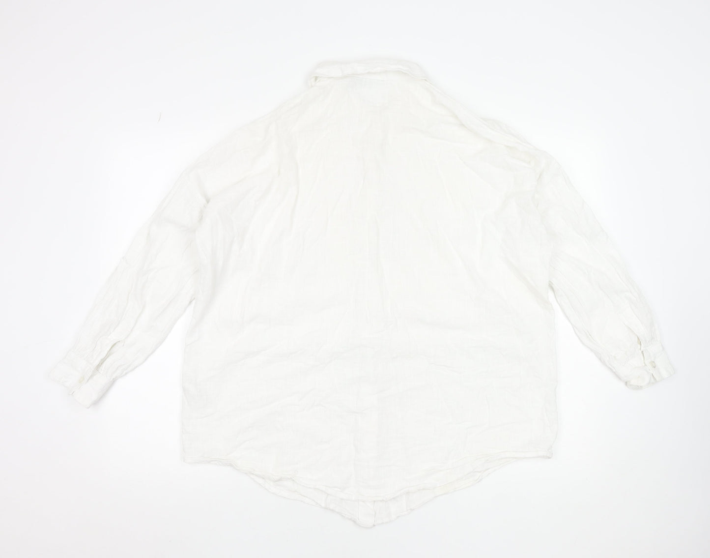 Womens UK Size 8 ASOS White Basic Button-Up