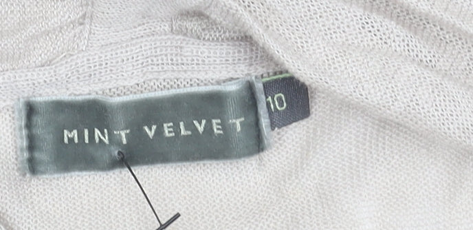 Womens UK Size 10 Mint Velvet Beige Vest Jumper