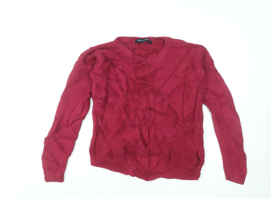 Womens UK Size XS French Connection Red Pullover Jumper