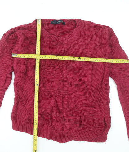 Womens UK Size XS French Connection Red Pullover Jumper