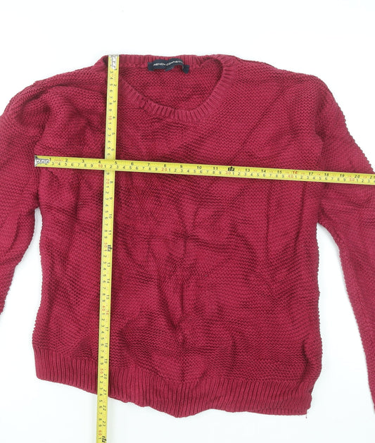 Womens UK Size XS French Connection Red Pullover Jumper