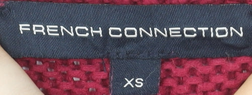 Womens UK Size XS French Connection Red Pullover Jumper