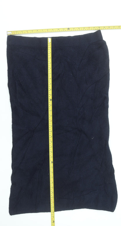 Hush Womens Black Knee Length Knit Pencil Skirt Size 18