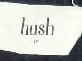 Hush Womens Black Knee Length Knit Pencil Skirt Size 18