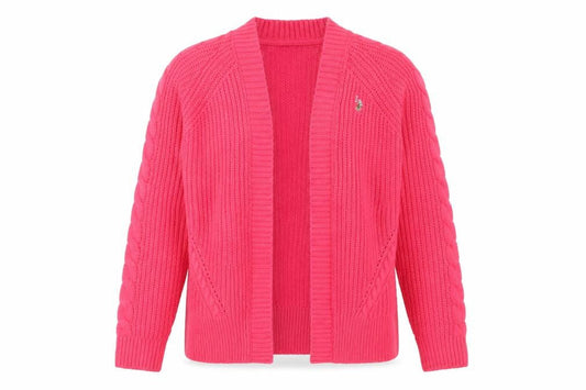 Womens UK Size 10 U.S. Polo Assn. Pink Cardigan Jumper