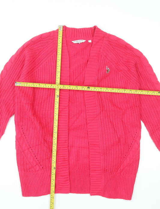 Womens UK Size 10 U.S. Polo Assn. Pink Cardigan Jumper