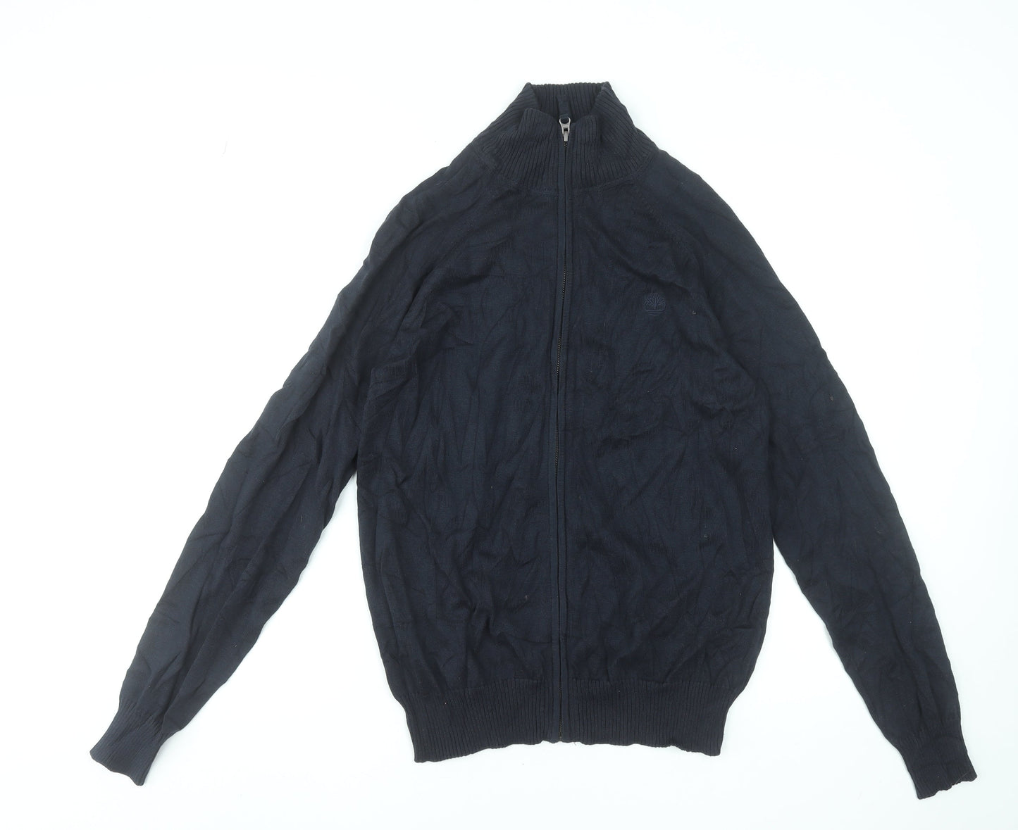 Timberland Men's Black Full Zip Cotton Jumper Regular Fit S