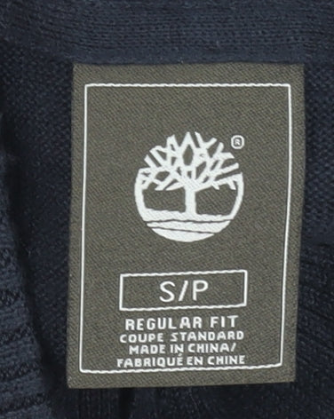 Timberland Men's Black Full Zip Cotton Jumper Regular Fit S