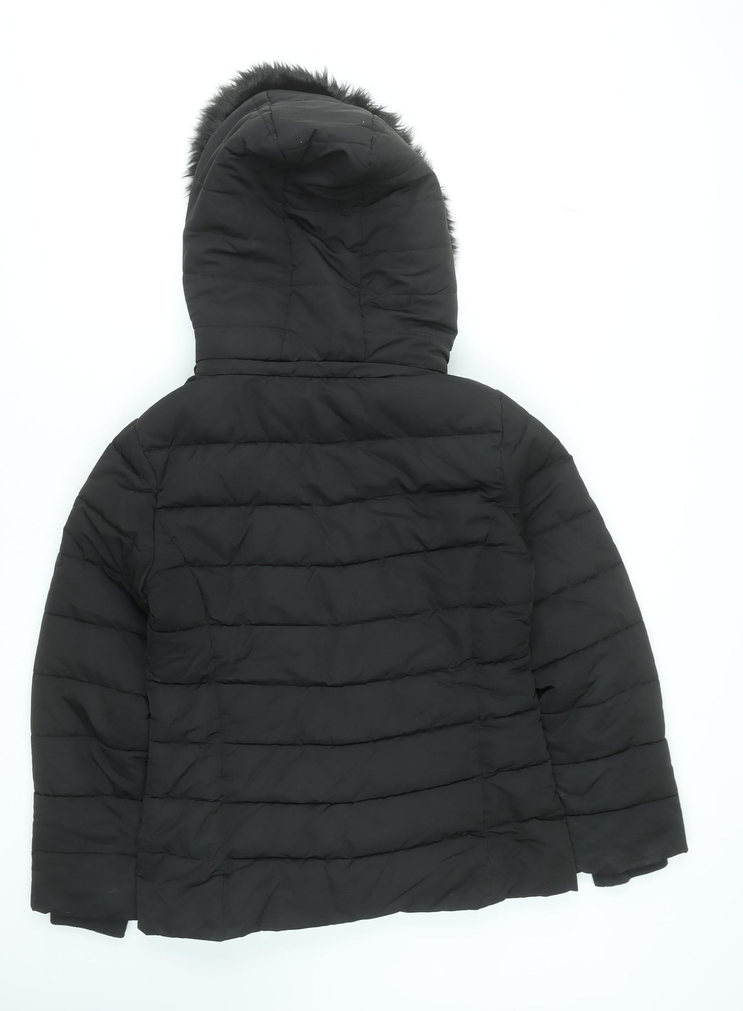 Womens UK Size 12 Stradivarius Black Puffer Jacket