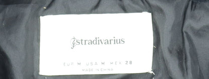 Womens UK Size 12 Stradivarius Black Puffer Jacket