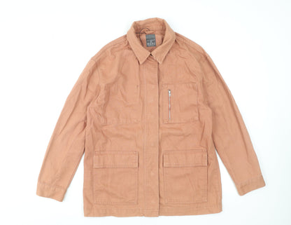 Primark Womens Brown Cotton Utility Jacket Size S 10/12 Casual