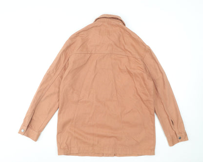Primark Womens Brown Cotton Utility Jacket Size S 10/12 Casual