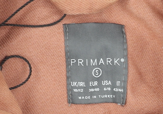 Primark Womens Brown Cotton Utility Jacket Size S 10/12 Casual