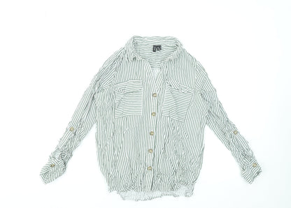 Womens UK Size S VERO MODA Green Basic Button-Up