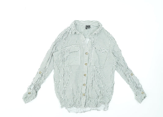 Womens UK Size S VERO MODA Green Basic Button-Up