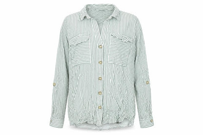 Womens UK Size S VERO MODA Green Basic Button-Up